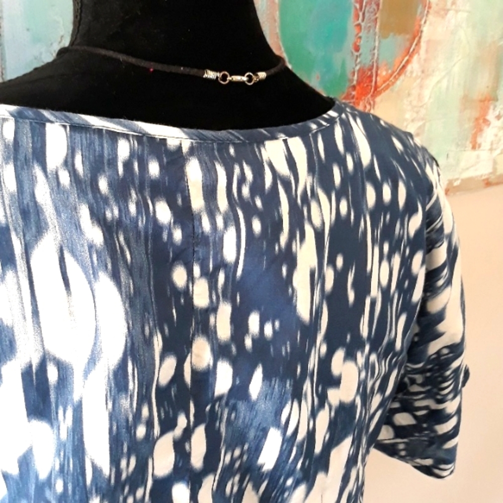 DKNY Jeans/ Blue / White/ Print/ Dress / Summer Dress/ Size M - Picture 8 of 12